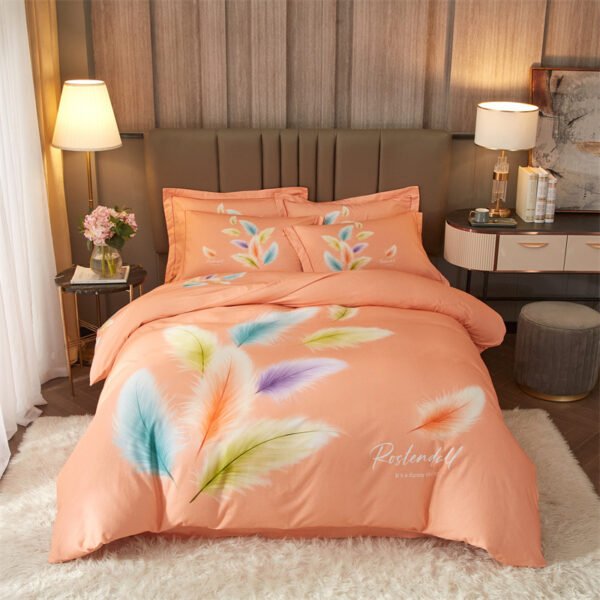 Printed Cotton Bedding Sets Home School 4PCs Quilt Cover Sets King Size Bed Sheet Sets Pillowcase - Image 50