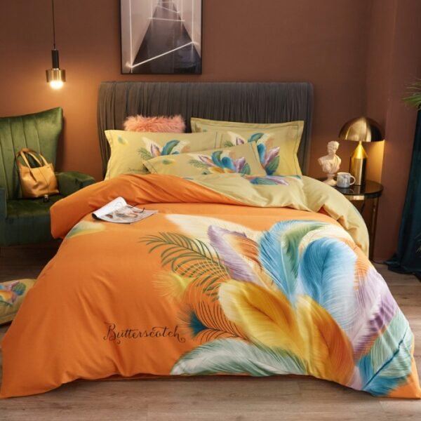 Printed Cotton Bedding Sets Home School 4PCs Quilt Cover Sets King Size Bed Sheet Sets Pillowcase - Image 20